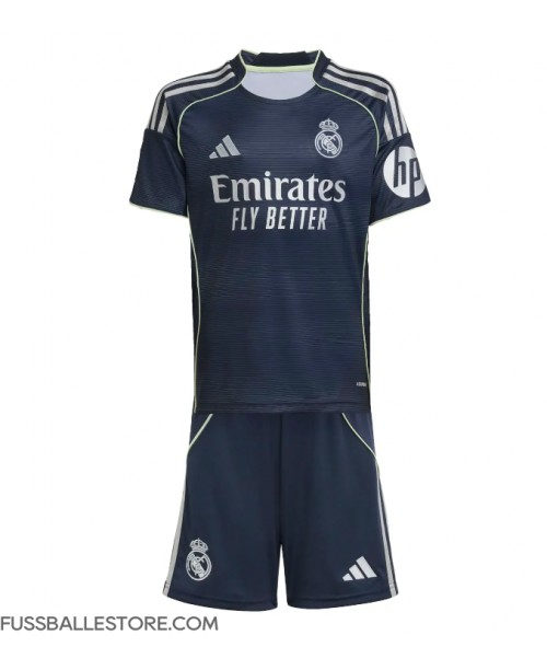 Günstige Real Madrid Kylian Mbappe #10 Auswärts Trikotsatzt Kinder 2025-26 Kurzarm (+ Kurze Hosen)